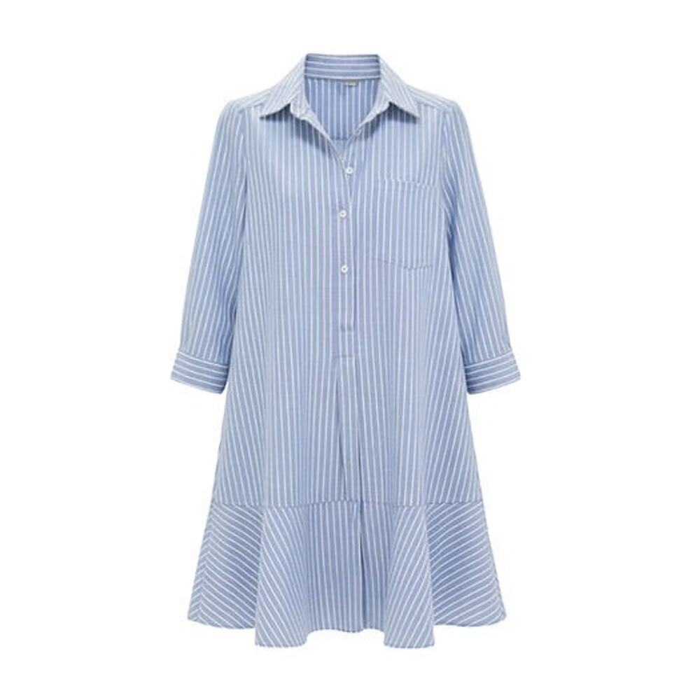 =TUCKERNUCK Blue Stripe Callahan Shirt Dress Size XS NWT Retail $148 Tuckernuck - Picture 8 of 8